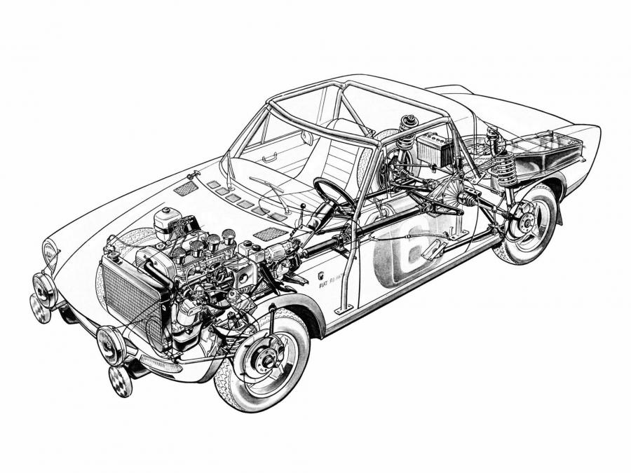 Схема Fiat Abarth 124 Rally 1972 года  (фото 10 из 18)